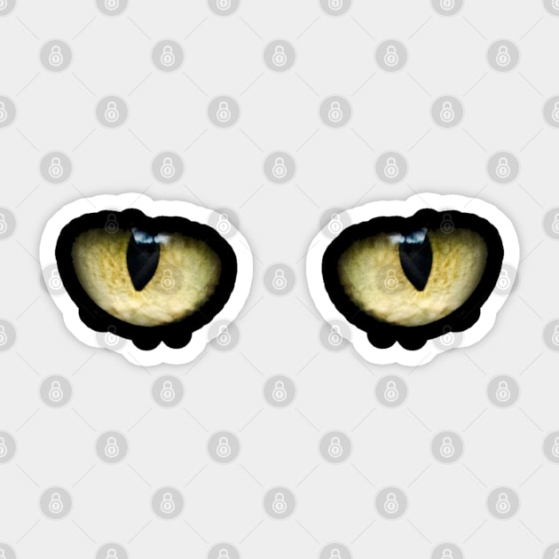 Creepy Cat Eyes Sticker by Flippin' Sweet Gear